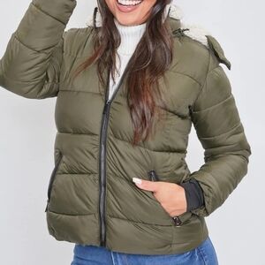 YMI Army Green Puffer Jacket